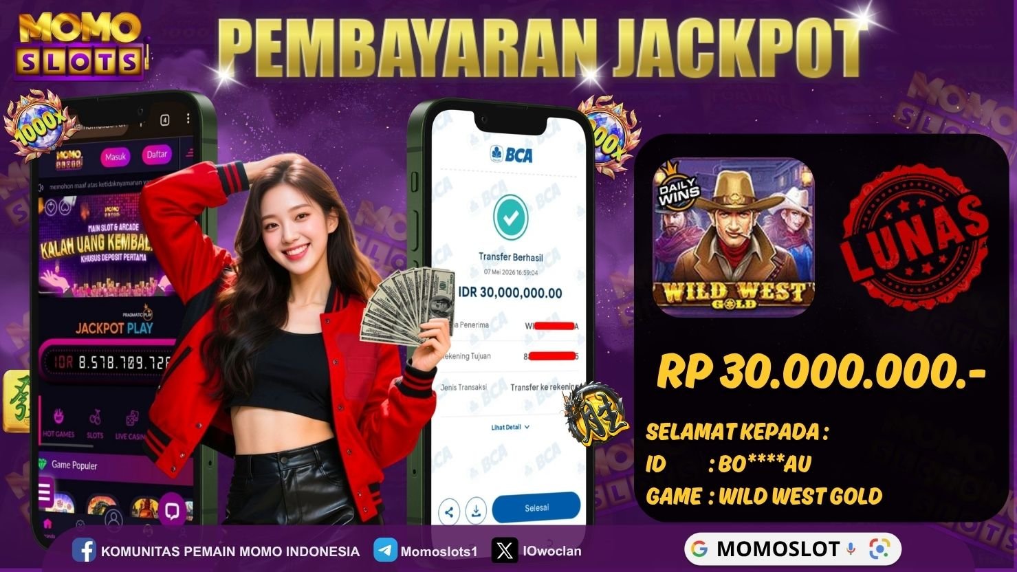 MOMOSLOTS JACKPOT SLOT WILD WEST GOLD